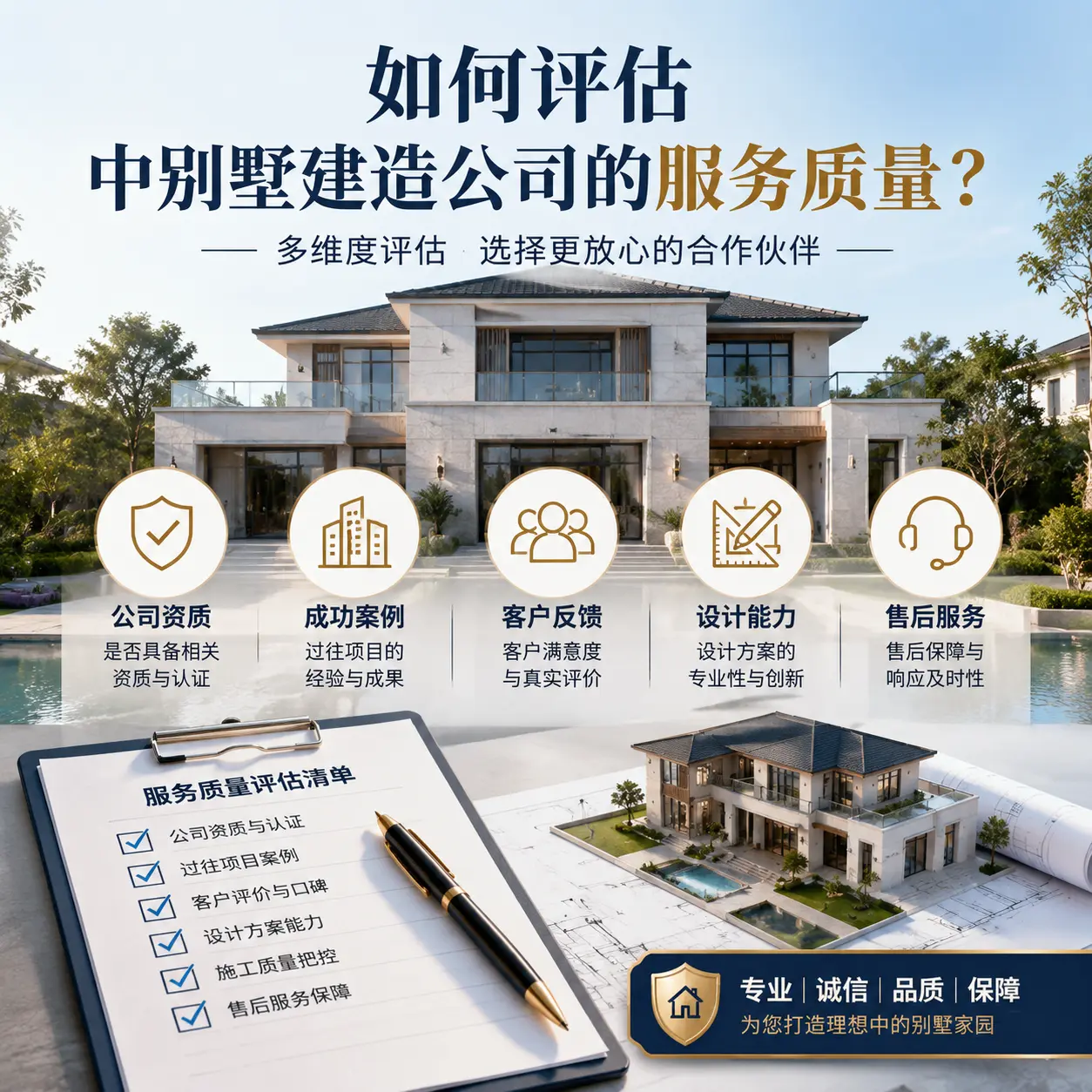 如何评估 镇远 中别墅建造公司的服务质量?
